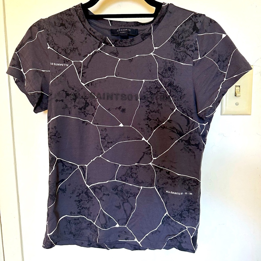 Like new ALLSAINTS black/charcoal tee!